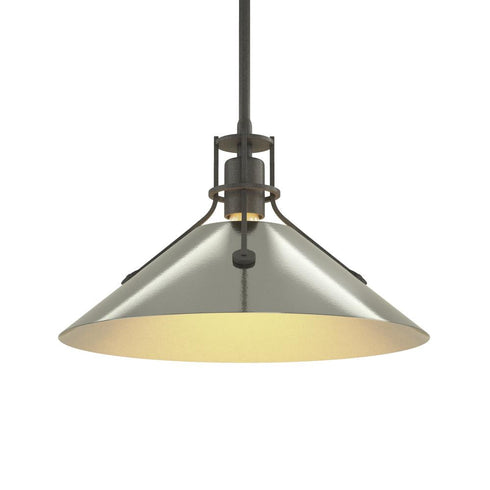 Hubbardton Forge Henry Medium Steel Shade Pendant Model: 134550-SKT-MULT-82-85
