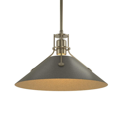 Hubbardton Forge Henry Medium Steel Shade Pendant Model: 134550-SKT-MULT-82-85