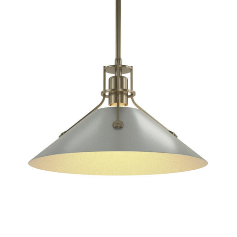 Hubbardton Forge Henry Medium Steel Shade Pendant Model: 134550-SKT-MULT-82-85