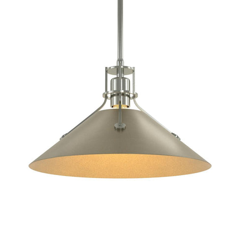 Hubbardton Forge Henry Medium Steel Shade Pendant Model: 134550-SKT-MULT-82-85