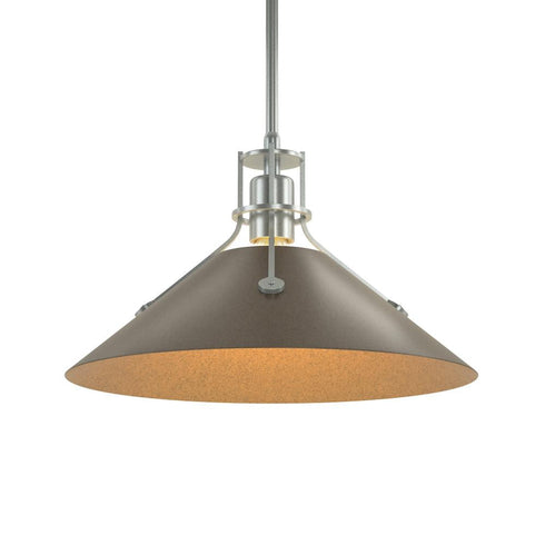 Hubbardton Forge Henry Medium Steel Shade Pendant Model: 134550-SKT-MULT-82-85