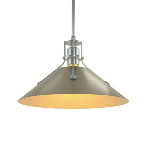 Hubbardton Forge Henry Medium Steel Shade Pendant Model: 134550-SKT-MULT-82-85