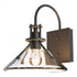 Hubbardton Forge Henry Small Glass Shade Outdoor Sconce in Coastal Oil Rubbed Bronze Finish Model: 302709-SKT-14-FD0673