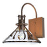 Hubbardton Forge Henry Small Glass Shade Outdoor Sconce in Coastal Oil Rubbed Bronze Finish Model: 302709-SKT-14-FD0673