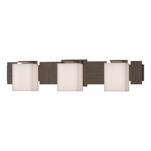 Hubbardton Forge Impressions 3 Light Sconce in Bronze Finish Model: 207843-SKT-05-GG0108