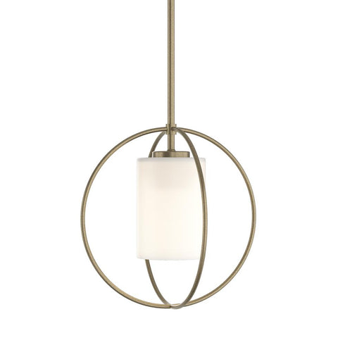 Hubbardton Forge Interlude Rhythm Mini Pendant in Bronze Finish Model: 187440-SKT-MULT-05-GG0160