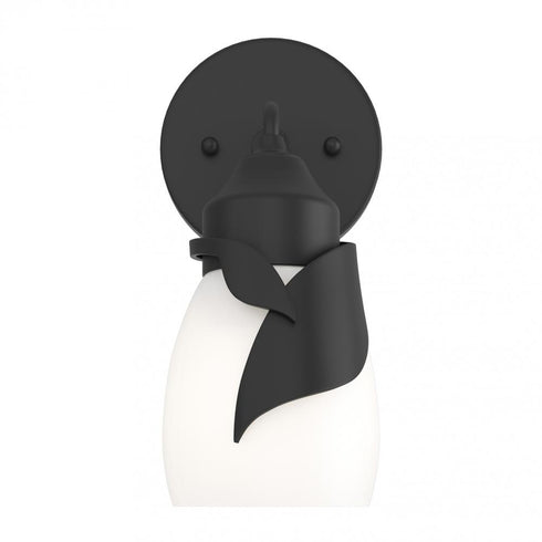 Hubbardton Forge Lapas 1 Light Bath Sconce in Black Finish Model: 201350-SKT-10-GG0330