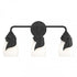 Hubbardton Forge Lapas 3 Light Bath Sconce in Black Finish Model: 201352-SKT-10-GG0330