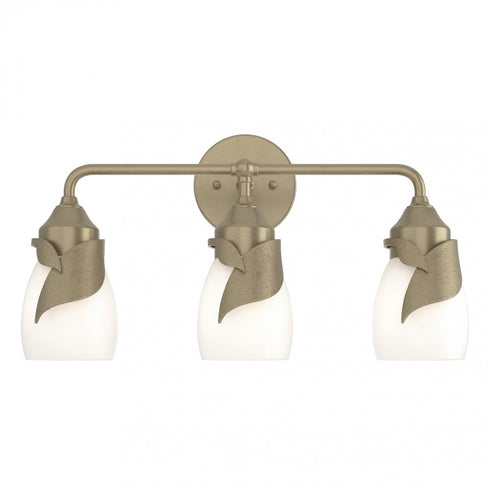 Hubbardton Forge Lapas 3 Light Bath Sconce in Black Finish Model: 201352-SKT-10-GG0330
