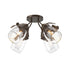 Hubbardton Forge Lapas 4 Light Semi Flush Model: 121371-SKT-05-GG0330