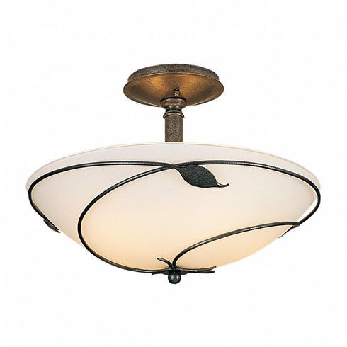 Hubbardton Forge Leaf Forged Leaves Large Semi Flush Model: 126732-SKT-82-GG0052