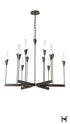 Hubbardton Forge Lilium 12 Light Chandelier in Dark Smoke Finish Model: 101706-SKT-07-WC0821