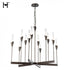 Hubbardton Forge Lilium 12 Light Chandelier in Dark Smoke Finish Model: 101706-SKT-07-WC0821