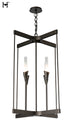 Hubbardton Forge Lilium 4 Light Chandelier in Oil Rubbed Bronze Finish Model: 101700-SKT-14-WC0821
