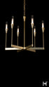 Hubbardton Forge Lilium 6 Light Chandelier in Modern Brass Finish Model: 101702-SKT-86-WC0821