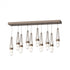 Hubbardton Forge Link 10 Light Blown Glass Rectangular Pendant Model: 131200-SKT-STND-85-YG0434