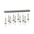 Hubbardton Forge Link 10 Light Blown Glass Rectangular Pendant Model: 131200-SKT-STND-85-YG0434