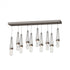 Hubbardton Forge Link 10 Light Blown Glass Rectangular Pendant Model: 131200-SKT-STND-85-YG0434