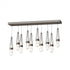 Hubbardton Forge Link 10 Light Blown Glass Rectangular Pendant Model: 131200-SKT-STND-85-YG0434