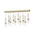 Hubbardton Forge Link 10 Light Blown Glass Rectangular Pendant Model: 131200-SKT-STND-85-YG0434