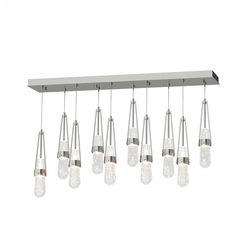 Hubbardton Forge Link 10 Light Blown Glass Rectangular Pendant Model: 131200-SKT-STND-85-YG0434