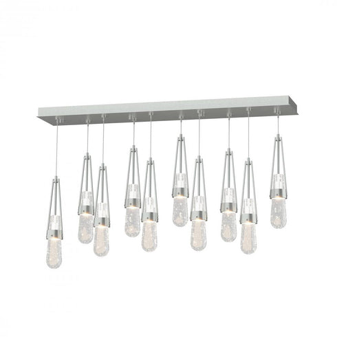 Hubbardton Forge Link 10 Light Blown Glass Rectangular Pendant Model: 131200-SKT-STND-85-YG0434
