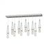 Hubbardton Forge Link 10 Light Blown Glass Rectangular Pendant Model: 131200-SKT-STND-85-YG0434