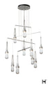 Hubbardton Forge Link 10 Light Clear Glass Mobile Pendant in Vintage Platinum Finish Model: 131149-SKT-STND-82-ZM0434