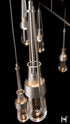 Hubbardton Forge Link 10 Light Clear Glass Mobile Pendant in Vintage Platinum Finish Model: 131149-SKT-STND-82-ZM0434