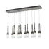 Hubbardton Forge Link 10 Light Clear Glass Rectangular Pendant Model: 131207-SKT-STND-14-ZM0434