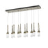 Hubbardton Forge Link 10 Light Clear Glass Rectangular Pendant Model: 131207-SKT-STND-14-ZM0434