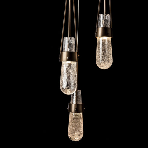 Hubbardton Forge Link 5 Light Blown Glass Pendant Model: 131120-SKT-STND-85-YG0434