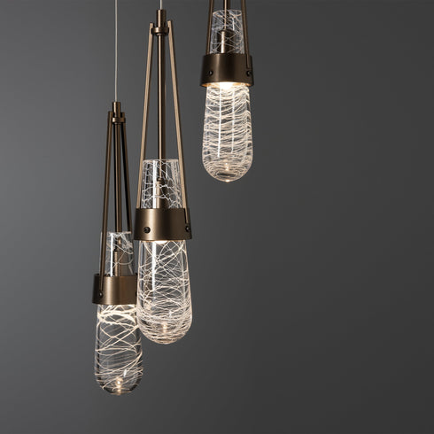 Hubbardton Forge Link 5 Light Blown Glass Pendant Model: 131120-SKT-STND-85-YG0434