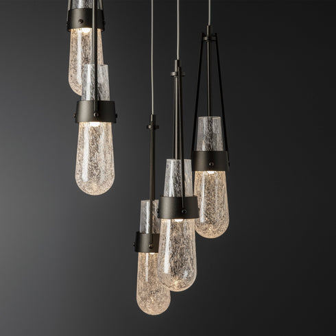 Hubbardton Forge Link 5 Light Blown Glass Pendant Model: 131120-SKT-STND-85-YG0434