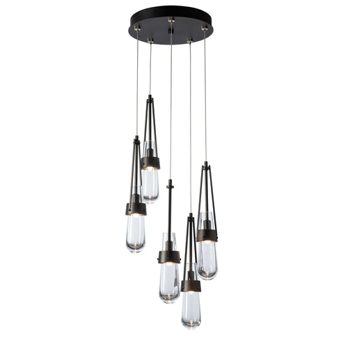 Hubbardton Forge Link 5 Light Clear Glass Pendant Model: 131127-SKT-STND-82-ZM0434