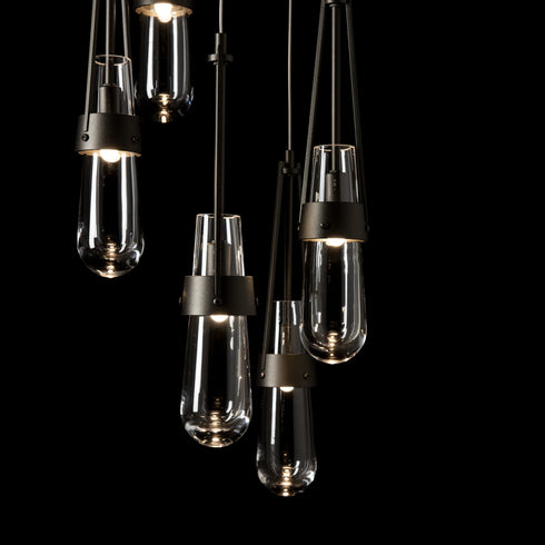 Hubbardton Forge Link 5 Light Clear Glass Pendant Model: 131127-SKT-STND-89-ZM0434