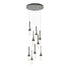 Hubbardton Forge Link 9 Light Blown Glass Round Pendant Model: 131100-SKT-STND-85-YG0434