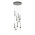 Hubbardton Forge Link 9 Light Blown Glass Round Pendant Model: 131100-SKT-STND-85-YG0434
