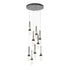 Hubbardton Forge Link 9 Light Blown Glass Round Pendant Model: 131100-SKT-STND-85-YG0434