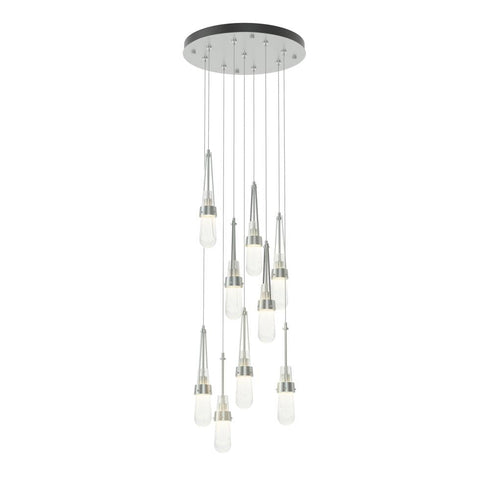 Hubbardton Forge Link 9 Light Blown Glass Round Pendant Model: 131100-SKT-STND-85-YG0434