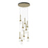 Hubbardton Forge Link 9 Light Clear Glass Round Pendant Model: 131108-SKT-STND-85-ZM0434