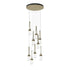 Hubbardton Forge Link 9 Light Clear Glass Round Pendant Model: 131108-SKT-STND-85-ZM0434