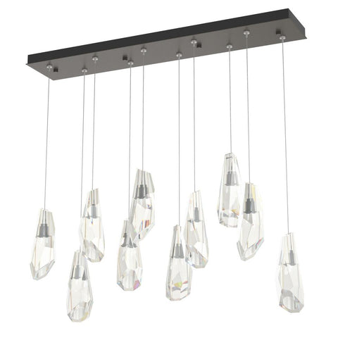Hubbardton Forge Luma 10 Light Large Crystal Rectangular Model: 131201-SKT-STND-86-CR
