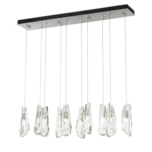 Hubbardton Forge Luma 10 Light Large Crystal Rectangular Model: 131201-SKT-STND-86-CR