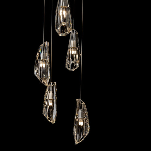 Hubbardton Forge Luma 5 Light Pendant Model: 131121-SKT-LONG-89-CR