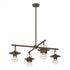 Hubbardton Forge Mason Outdoor 4 Light Pendant in Coastal Oil Rubbed Bronze Finish Model: 364212-SKT-MULT-14-ZM0435