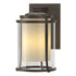 Hubbardton Forge Meridian Large Outdoor Sconce in Coastal Oil Rubbed Bronze Finish Model: 305615-SKT-14-ZS0283