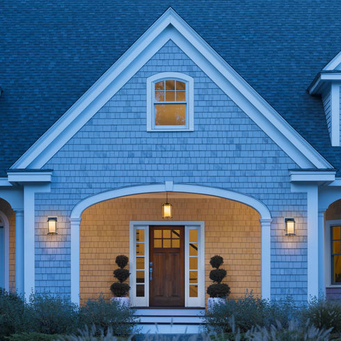 Hubbardton Forge Meridian Large Outdoor Sconce in Coastal Oil Rubbed Bronze Finish Model: 305615-SKT-14-ZS0283
