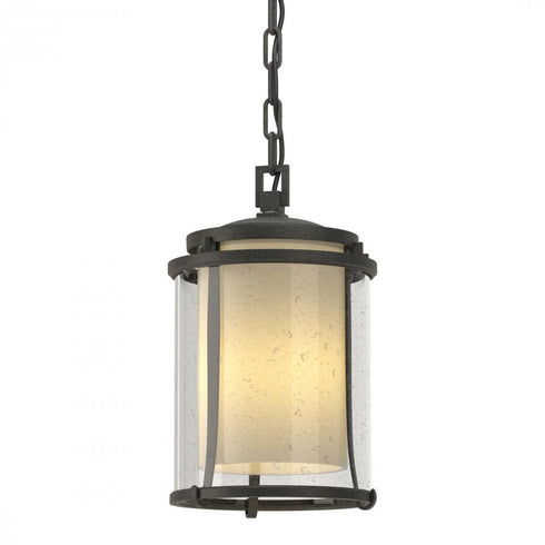 Hubbardton Forge Meridian Outdoor Ceiling Fixture in Coastal Oil Rubbed Bronze Finish Model: 365610-SKT-14-ZS0297