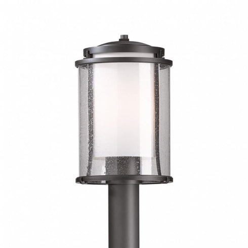 Hubbardton Forge Meridian Outdoor Post Light in Coastal Oil Rubbed Bronze Finish Model: 345610-SKT-14-ZS0283